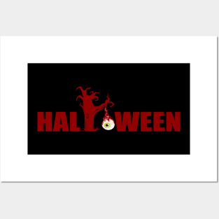 Halloween text design Posters and Art